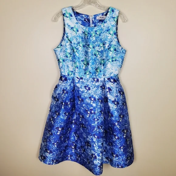 Lulus | Dresses | Lulus Here Comes The Sun Blue Floral Print Dress Party  Wedding Pockets Medium M | Poshmark